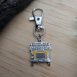 School Bus Charm Keychain / Bag Charm